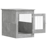 Hondenbench 55 x 80 x 68 cm bewerkt hout betongrijs - AllerleiShop