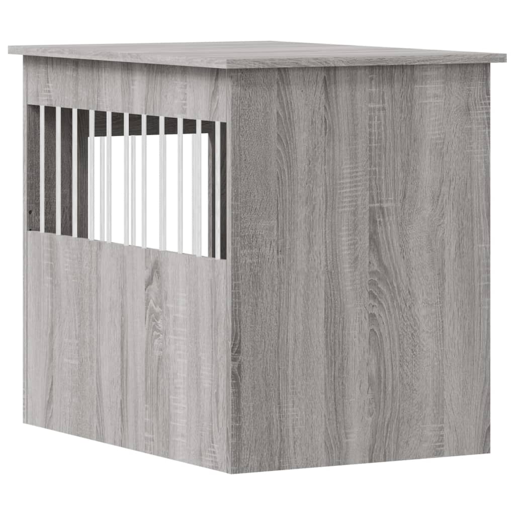 Hondenbench 55 x 80 x 68 cm bewerkt hout grijs sonoma - AllerleiShop