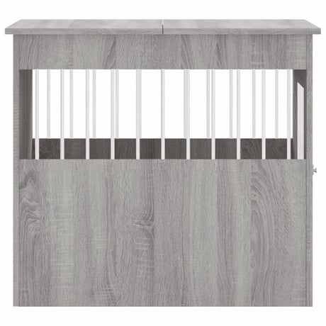 Hondenbench 64,5x80x71 cm bewerkt hout grijs sonoma - AllerleiShop