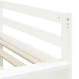 Kinderhoogslaper met glijbaan massief grenenhout wit 80x200 cm
