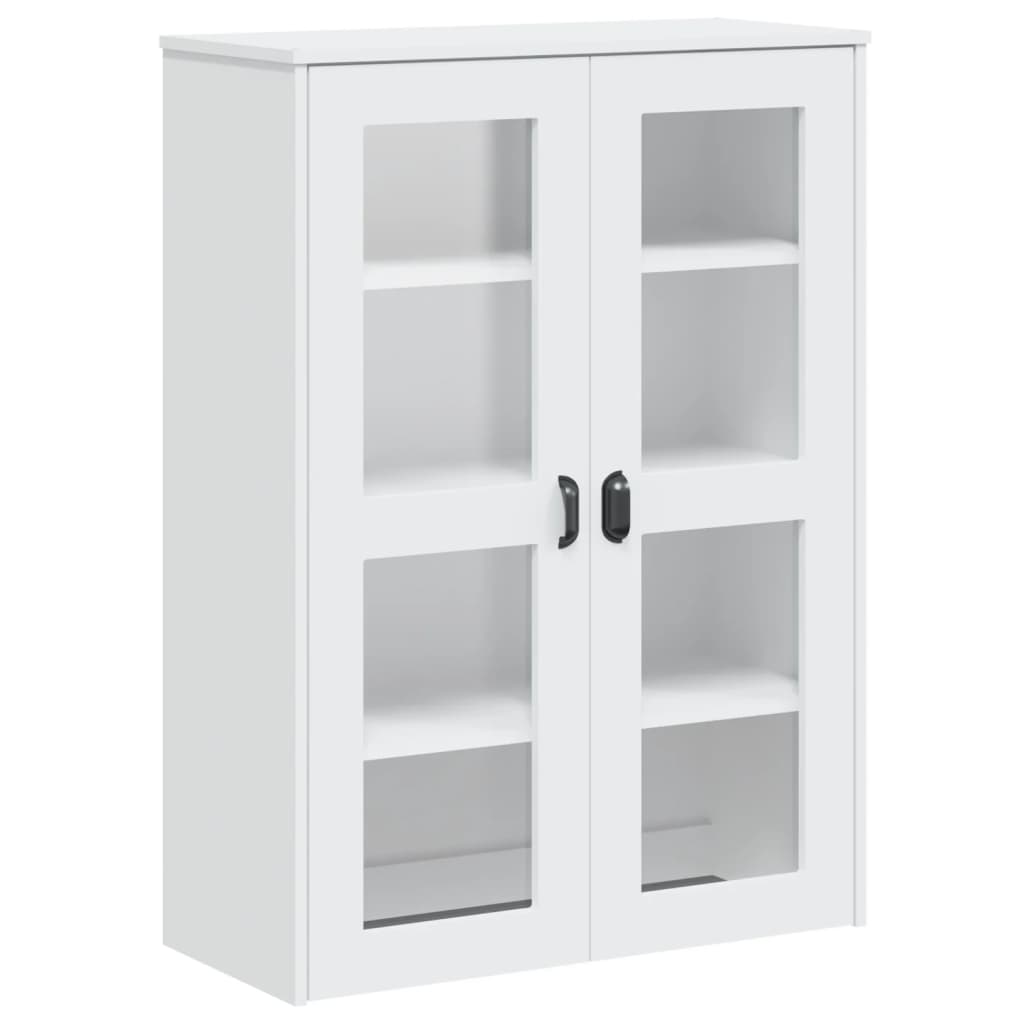 Hoge kast VIKEN 80x40x200 cm massief grenenhout wit - AllerleiShop