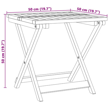 Tuintafel inklapbaar 50x50x50 cm massief acaciahout - AllerleiShop