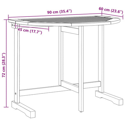 Balkontafel inklapbaar 90x60x72 cm massief acaciahout - AllerleiShop