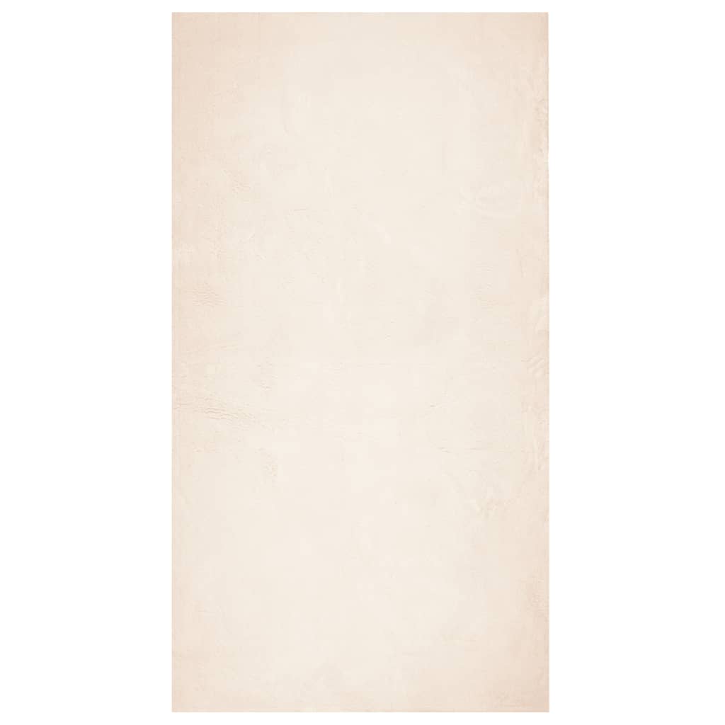 Vloerkleed HUARTE laagpolig zacht wasbaar 60x110 cm beige - AllerleiShop