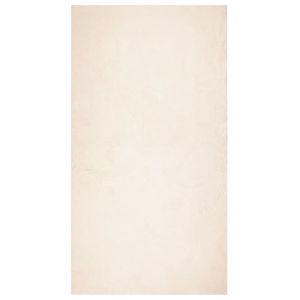 Vloerkleed HUARTE laagpolig zacht wasbaar 80x150 cm beige - AllerleiShop