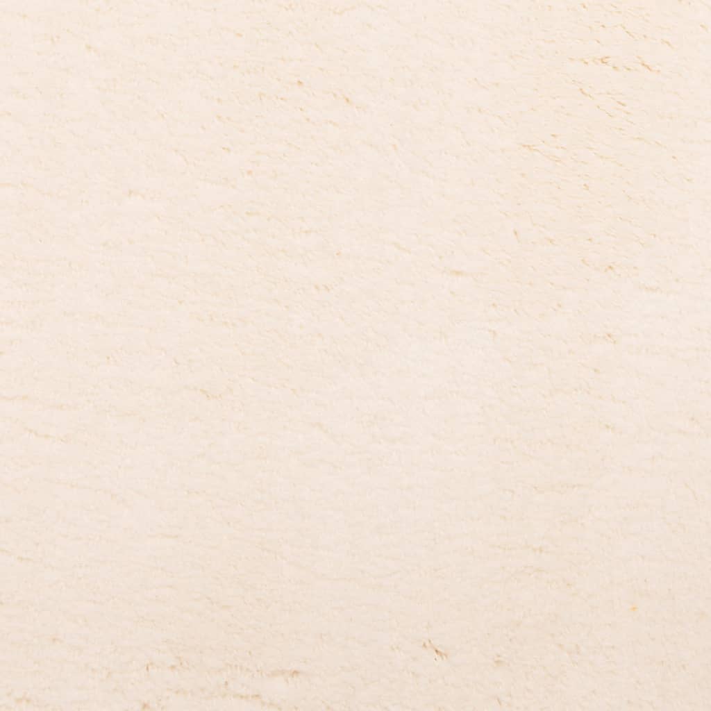 Vloerkleed HUARTE laagpolig zacht wasbaar 80x150 cm beige - AllerleiShop