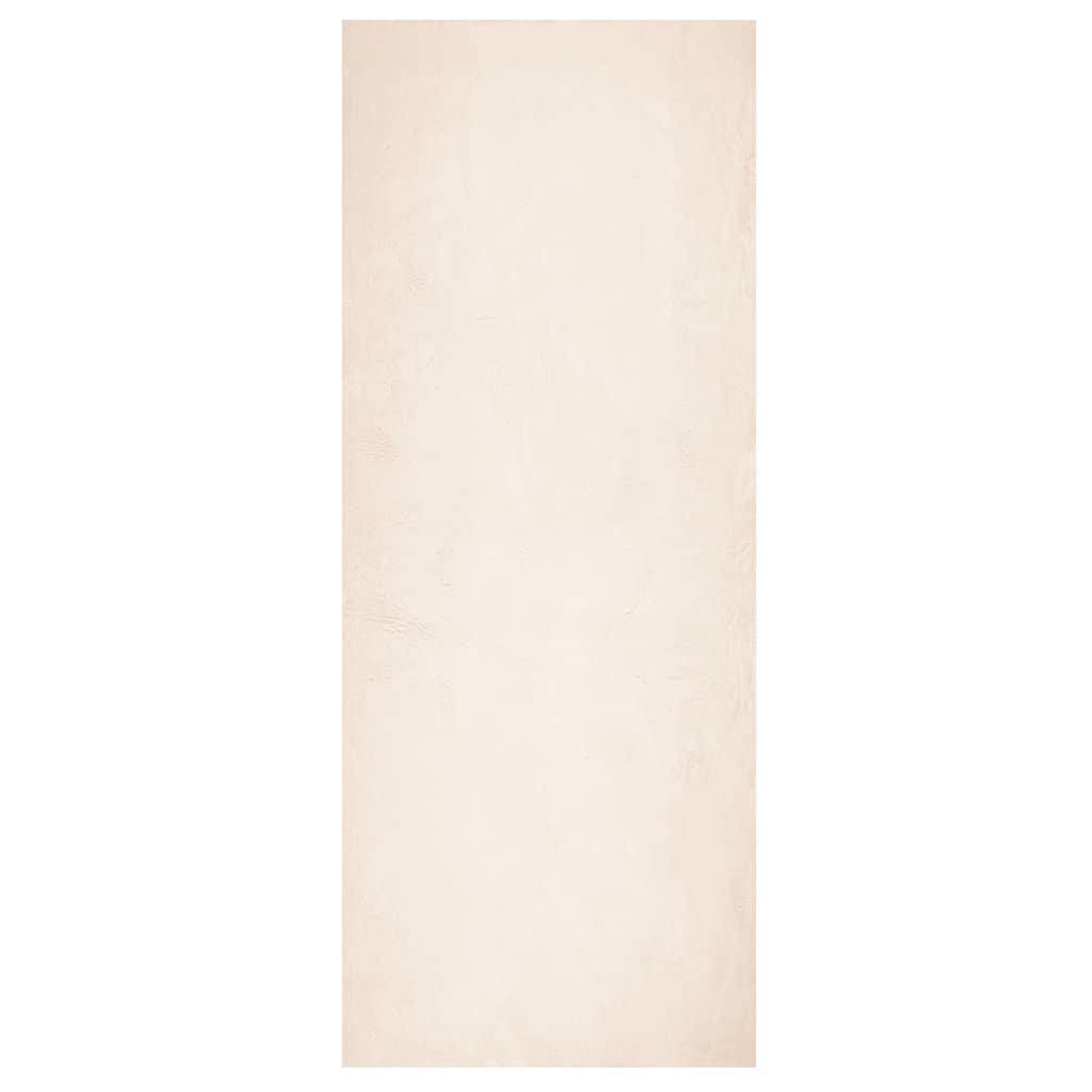 Vloerkleed HUARTE laagpolig zacht wasbaar 80x200 cm beige - AllerleiShop