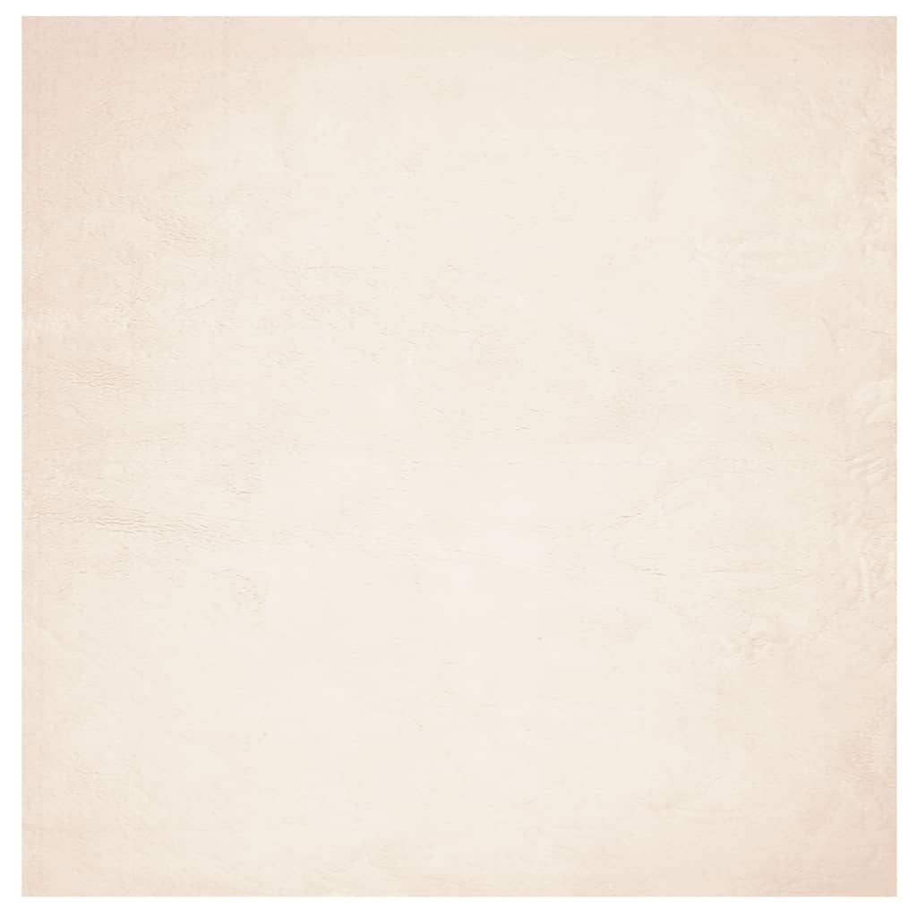 Vloerkleed HUARTE laagpolig zacht wasbaar 120x120 cm beige - AllerleiShop