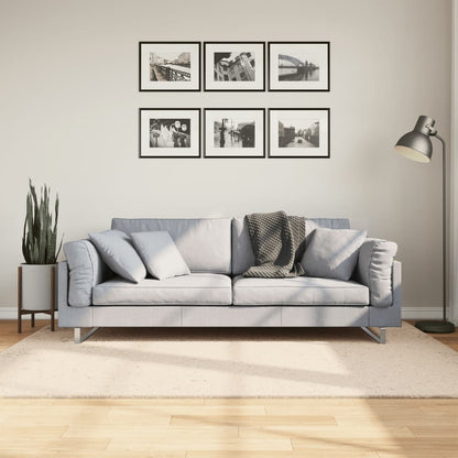 Vloerkleed HUARTE laagpolig zacht wasbaar 140x200 cm beige - AllerleiShop