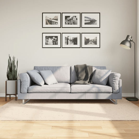 Vloerkleed HUARTE laagpolig zacht wasbaar 140x200 cm beige - AllerleiShop