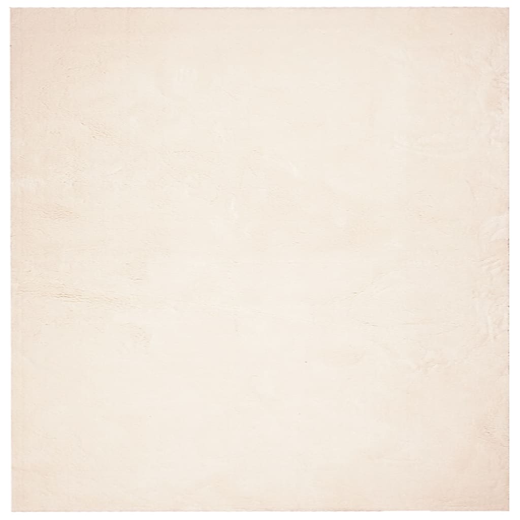 Vloerkleed HUARTE laagpolig zacht wasbaar 160x160 cm beige - AllerleiShop