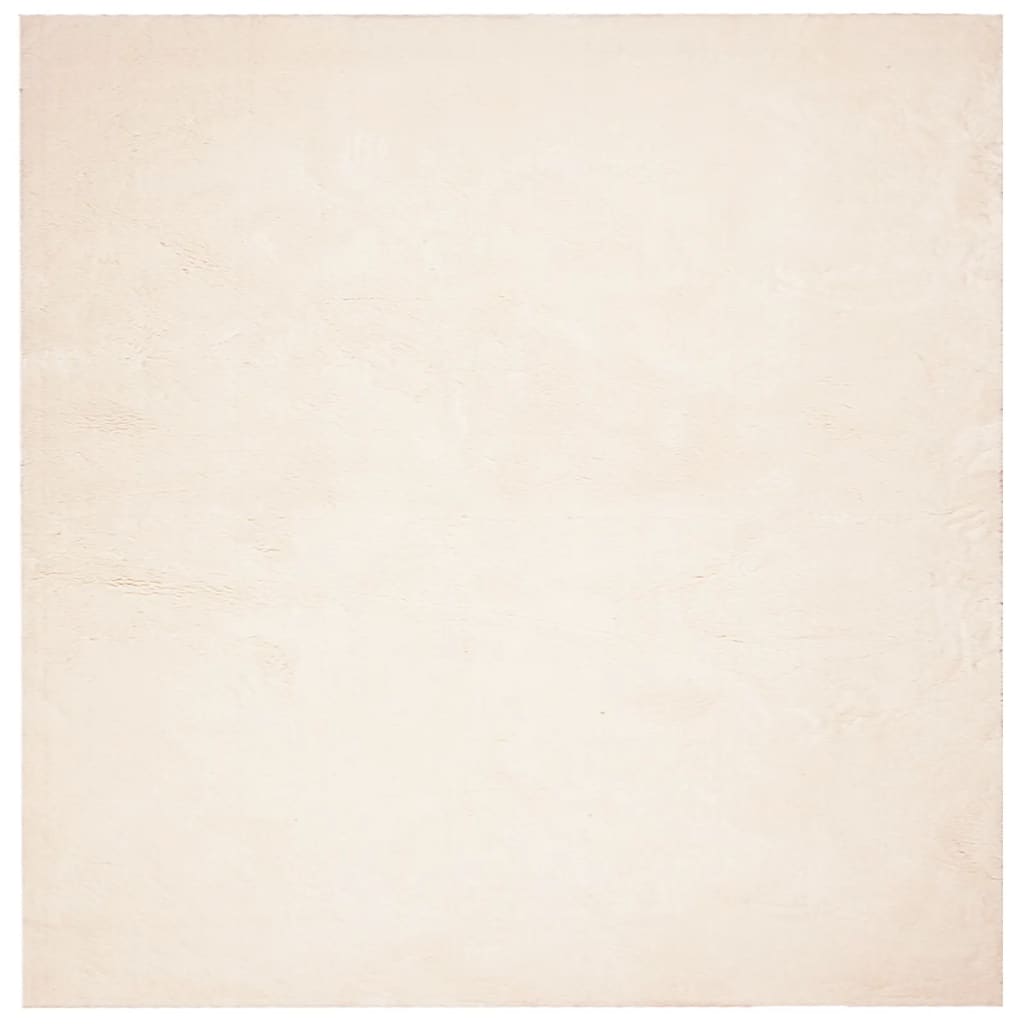 Vloerkleed HUARTE laagpolig zacht wasbaar 240x240 cm beige - AllerleiShop