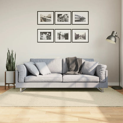 Vloerkleed HUARTE laagpolig zacht wasbaar 140x200 cm crème - AllerleiShop