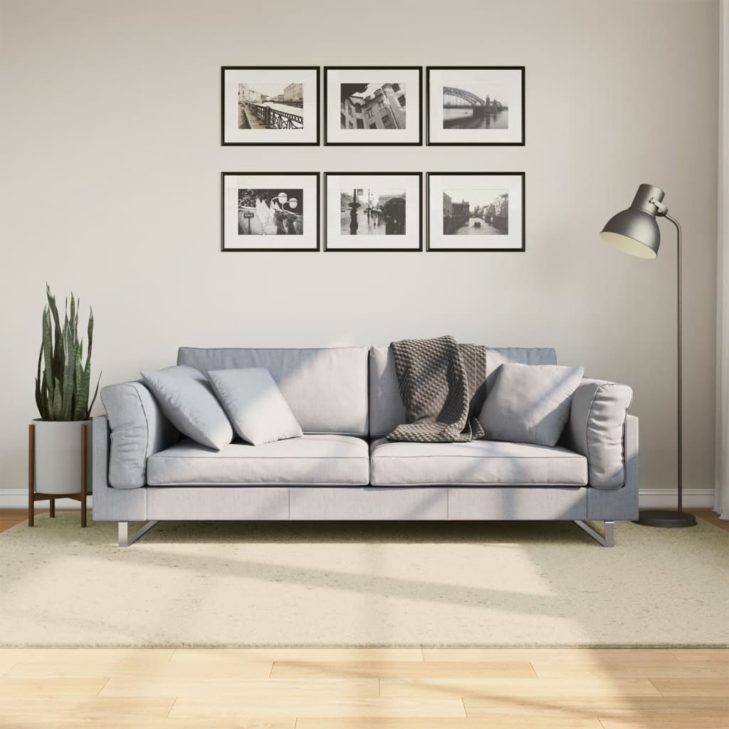 Vloerkleed HUARTE laagpolig zacht wasbaar 160x230 cm crème - AllerleiShop