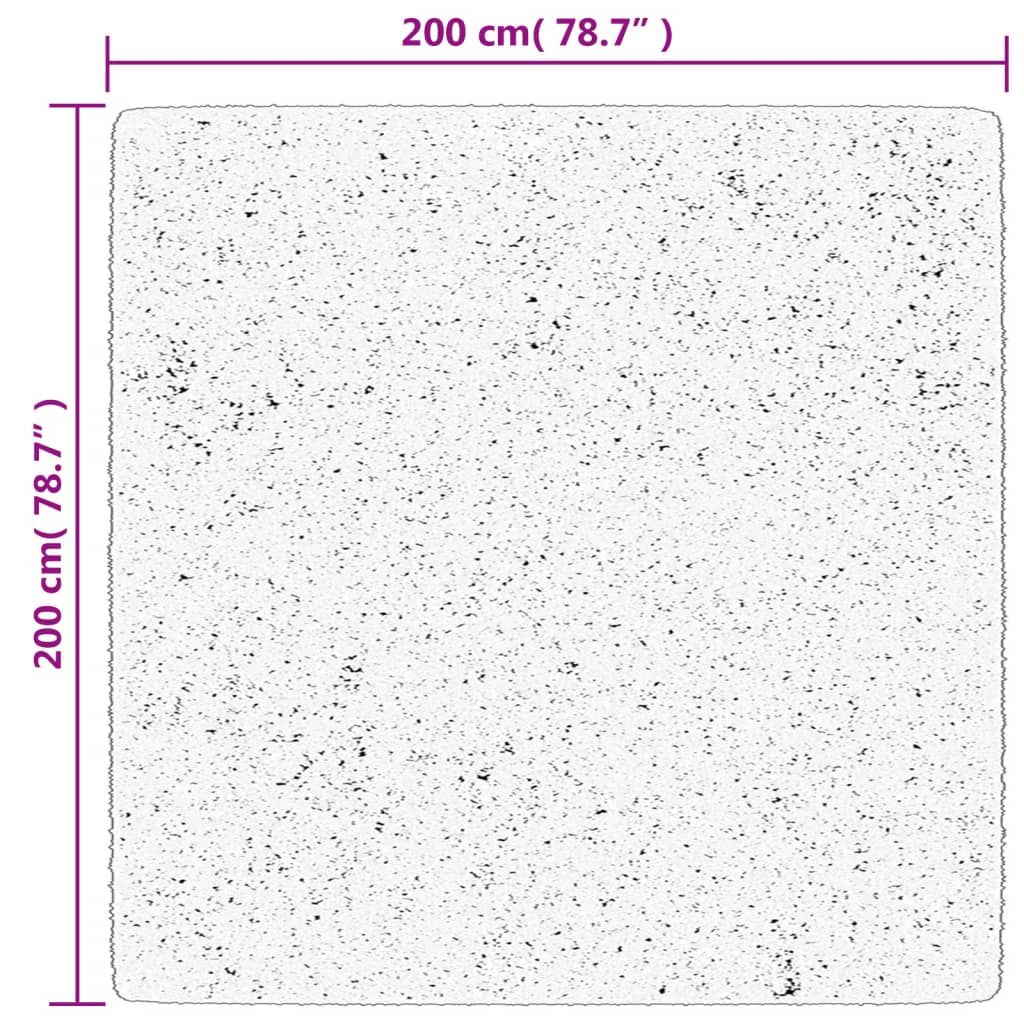 Vloerkleed HUARTE laagpolig zacht wasbaar 200x200cm zandkleurig - AllerleiShop