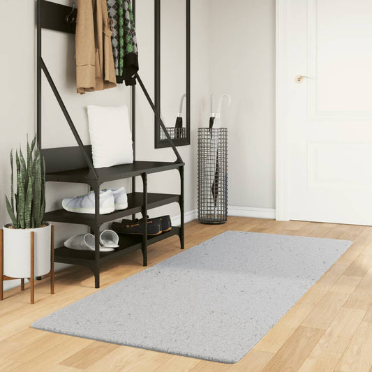 Vloerkleed HUARTE laagpolig zacht wasbaar 80x200 cm grijs - AllerleiShop