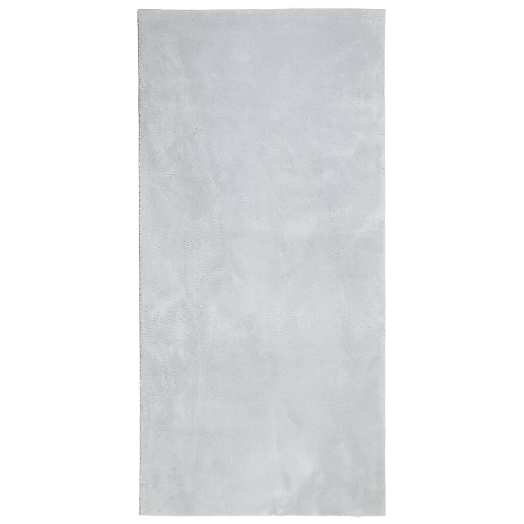 Vloerkleed HUARTE laagpolig zacht wasbaar 100x200 cm grijs - AllerleiShop