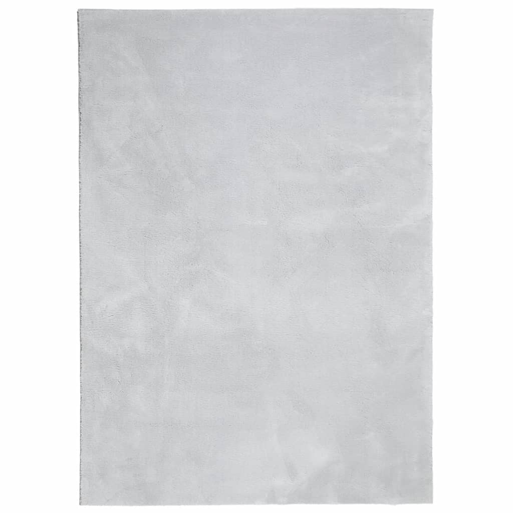 Vloerkleed HUARTE laagpolig zacht wasbaar 140x200 cm grijs - AllerleiShop