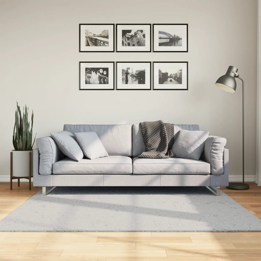 Vloerkleed HUARTE laagpolig zacht wasbaar 160x160 cm grijs - AllerleiShop