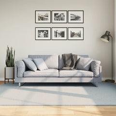 Vloerkleed HUARTE laagpolig zacht wasbaar 160x230 cm blauw