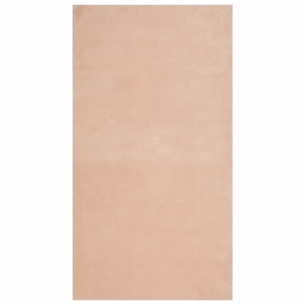 Vloerkleed HUARTE laagpolig zacht wasbaar 60x110 cm roze - AllerleiShop