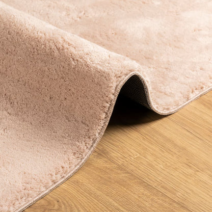 Vloerkleed HUARTE laagpolig zacht wasbaar 60x110 cm roze - AllerleiShop