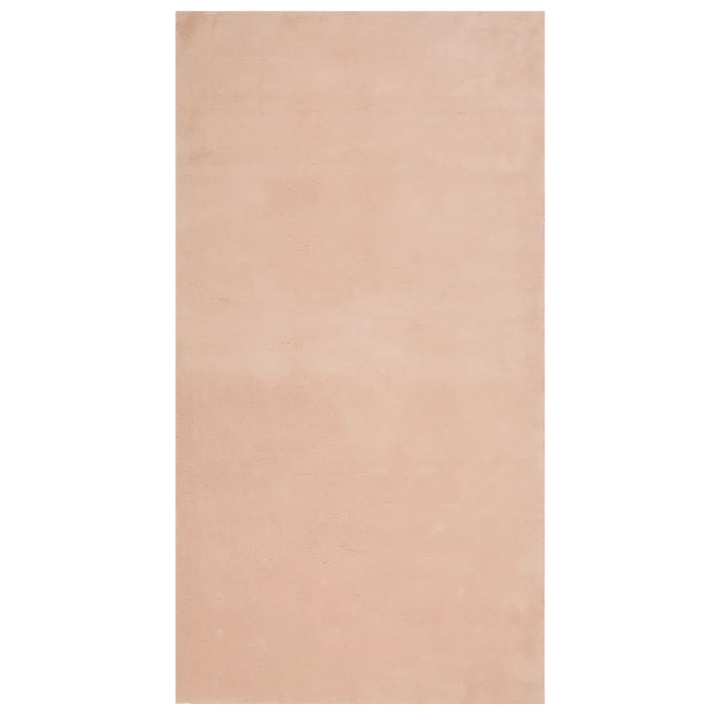 Vloerkleed HUARTE laagpolig zacht wasbaar 80x150 cm roze - AllerleiShop