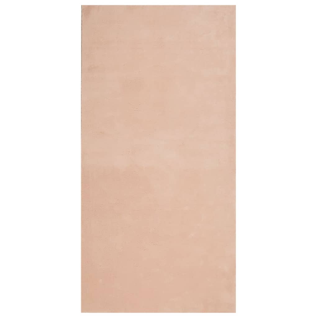 Vloerkleed HUARTE laagpolig zacht wasbaar 100x200 cm roze - AllerleiShop