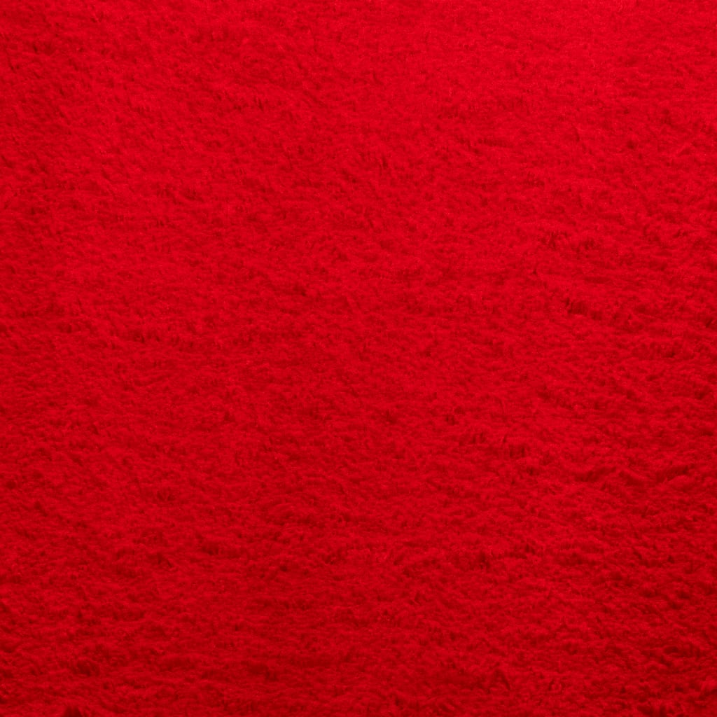 Vloerkleed HUARTE laagpolig zacht wasbaar 60x110 cm rood - AllerleiShop