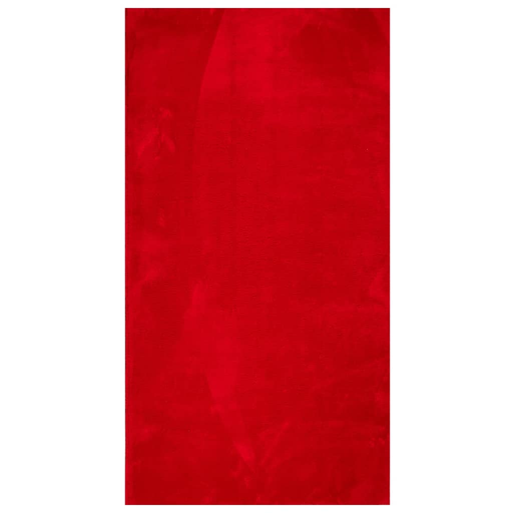 Vloerkleed HUARTE laagpolig zacht wasbaar 80x150 cm rood - AllerleiShop