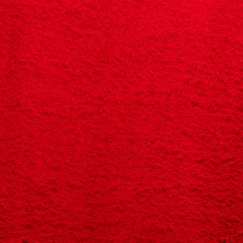 Vloerkleed HUARTE laagpolig zacht wasbaar 80x200 cm rood - AllerleiShop