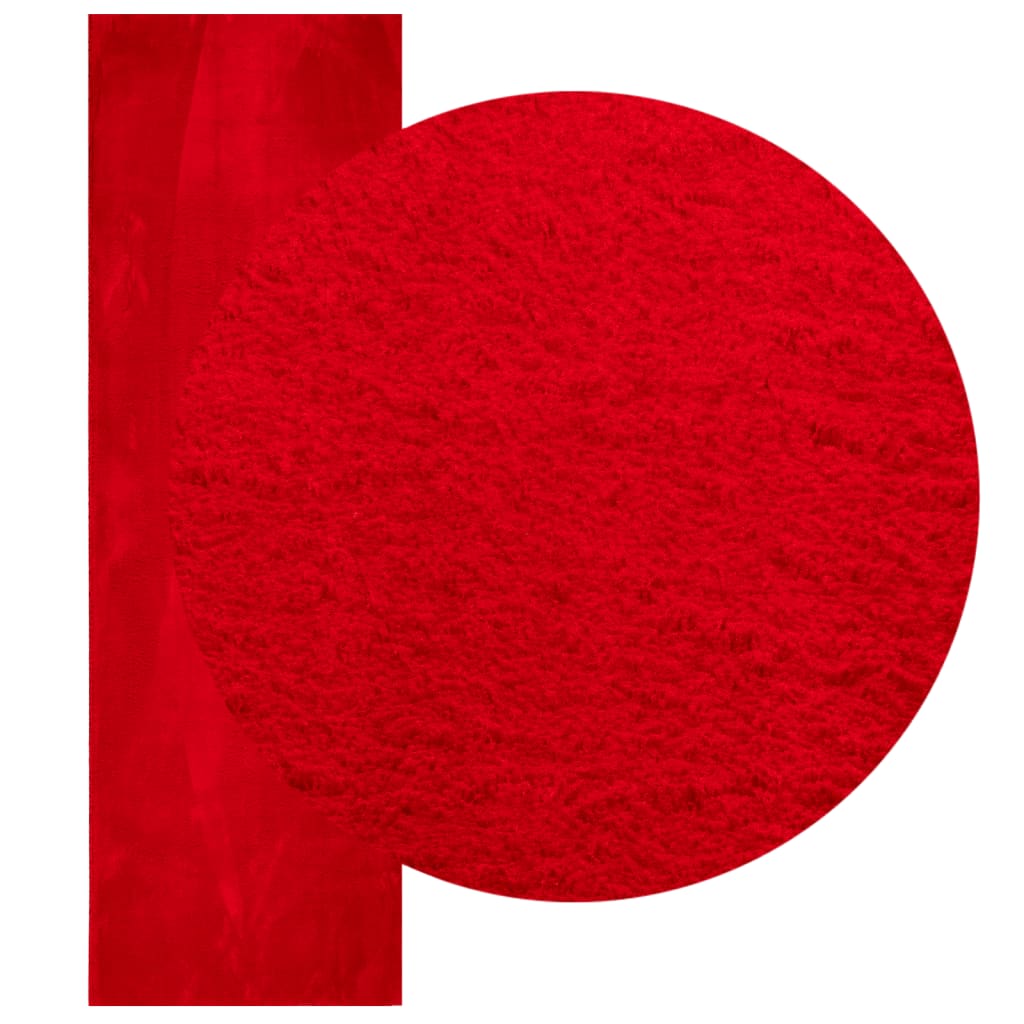 Vloerkleed HUARTE laagpolig zacht wasbaar 80x250 cm rood - AllerleiShop