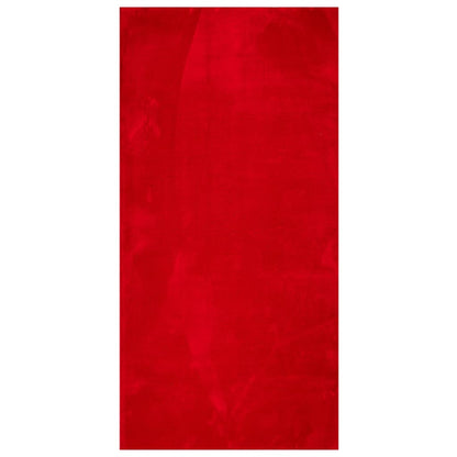 Vloerkleed HUARTE laagpolig zacht wasbaar 100x200 cm rood - AllerleiShop