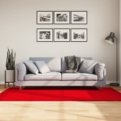 Vloerkleed HUARTE laagpolig zacht wasbaar 100x200 cm rood - AllerleiShop