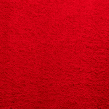 Vloerkleed HUARTE laagpolig zacht wasbaar 120x120 cm rood - AllerleiShop