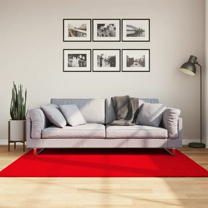 Vloerkleed HUARTE laagpolig zacht wasbaar 120x170 cm rood - AllerleiShop