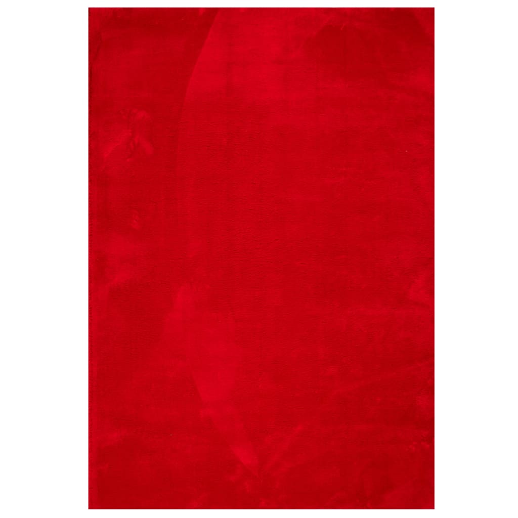 Vloerkleed HUARTE laagpolig zacht wasbaar 140x200 cm rood - AllerleiShop