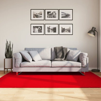 Vloerkleed HUARTE laagpolig zacht wasbaar 140x200 cm rood - AllerleiShop