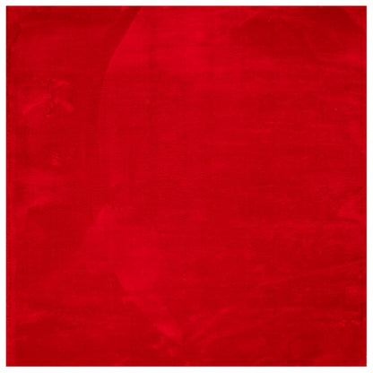 Vloerkleed HUARTE laagpolig zacht wasbaar 160x160 cm rood - AllerleiShop