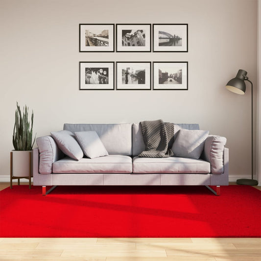 Vloerkleed HUARTE laagpolig zacht wasbaar 160x230 cm rood - AllerleiShop