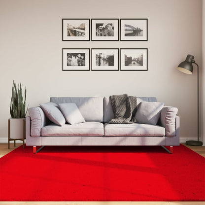 Vloerkleed HUARTE laagpolig zacht wasbaar 200x200 cm rood - AllerleiShop