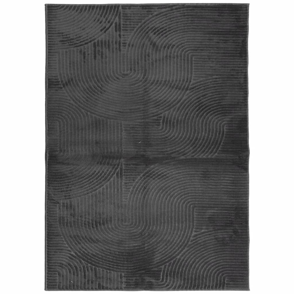 Vloerkleed IZA laagpolig Scandinavisch 240x340 cm antraciet - AllerleiShop