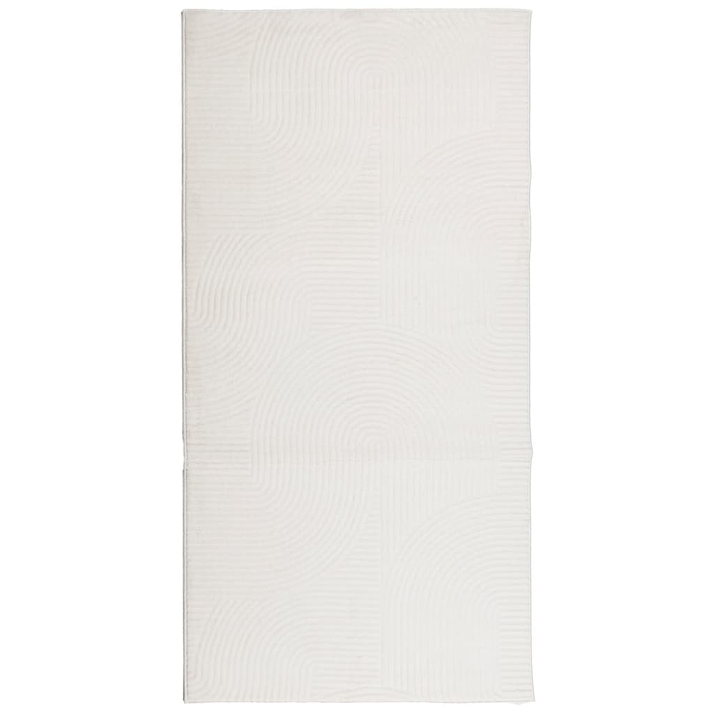 Vloerkleed IZA laagpolig Scandinavisch 100x200 cm crèmekleurig - AllerleiShop