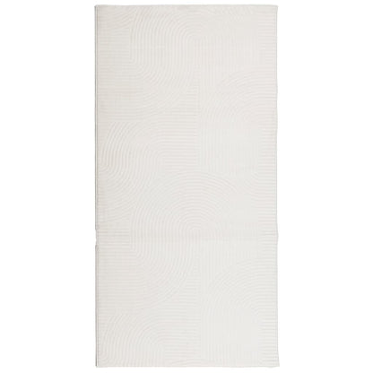 Vloerkleed IZA laagpolig Scandinavisch 100x200 cm crèmekleurig - AllerleiShop