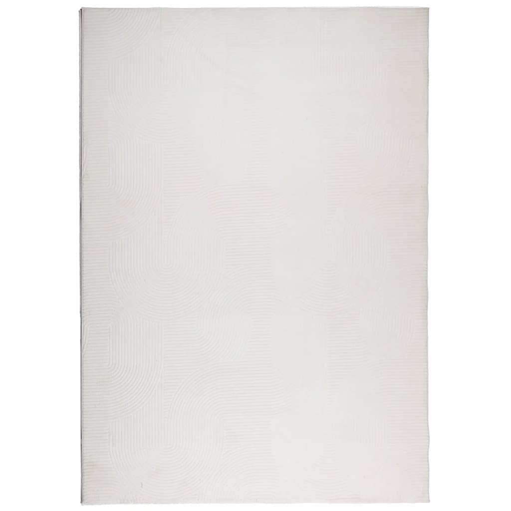 Vloerkleed IZA laagpolig Scandinavisch 140x200 cm crèmekleurig - AllerleiShop