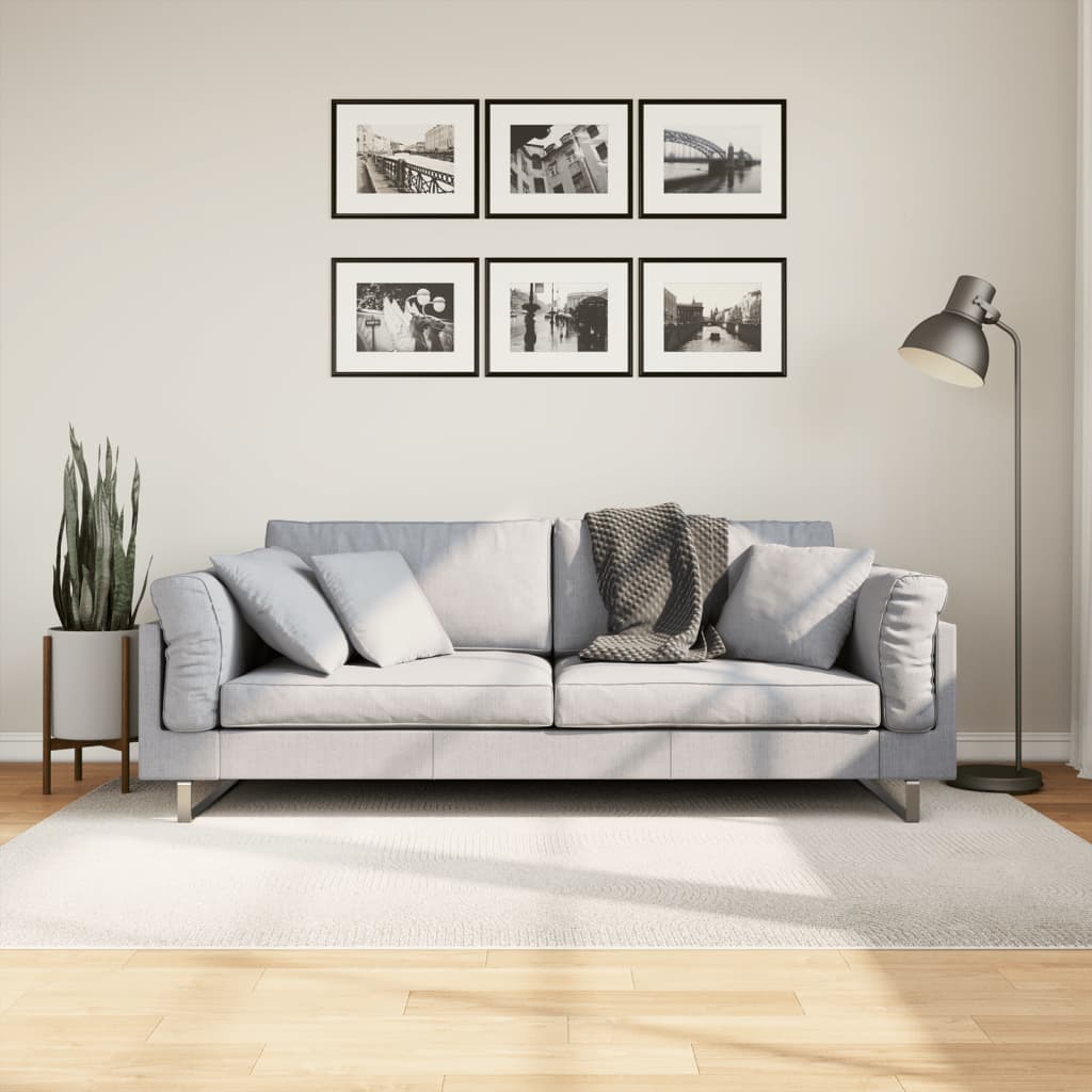 Vloerkleed IZA laagpolig Scandinavisch 140x200 cm crèmekleurig - AllerleiShop