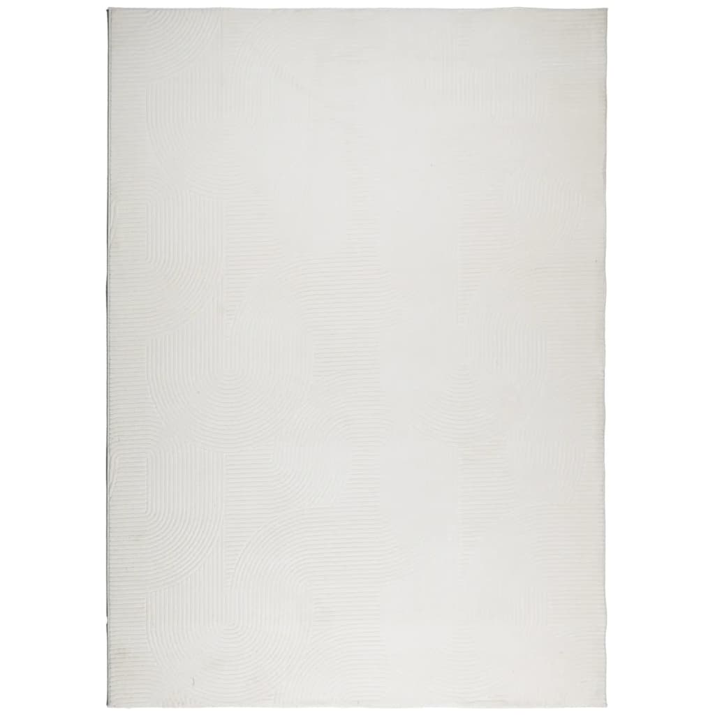 Vloerkleed IZA laagpolig Scandinavisch 200x280 cm crèmekleurig - AllerleiShop