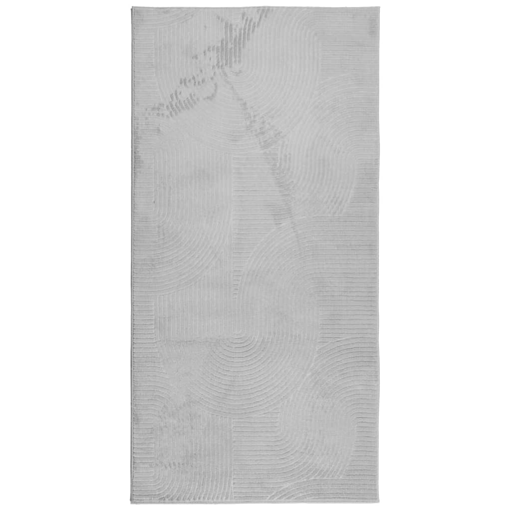 Vloerkleed IZA laagpolig Scandinavisch 100x200 cm grijs - AllerleiShop