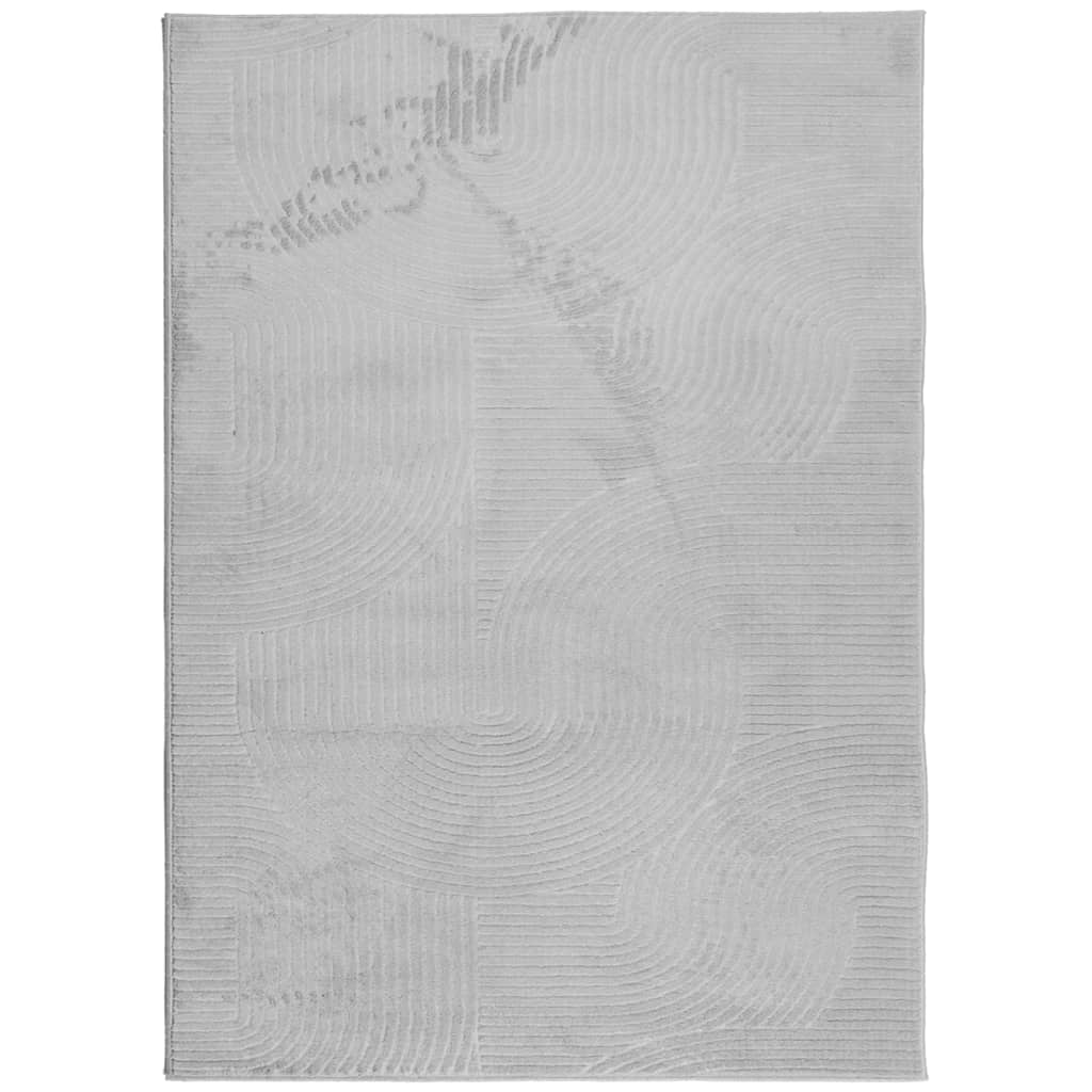 Vloerkleed IZA laagpolig Scandinavisch 240x340 cm grijs - AllerleiShop