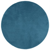 Vloerkleed OVIEDO laagpolig Ø 80 cm turquoise